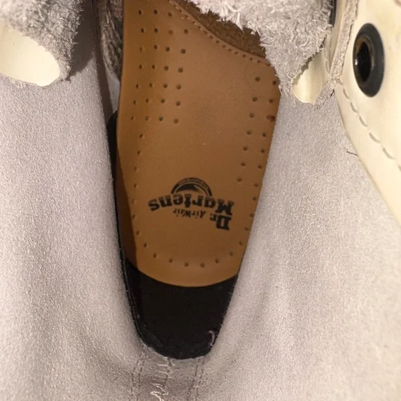 Dr. Martens White Leather Combat Boots - Picture 5 of 9